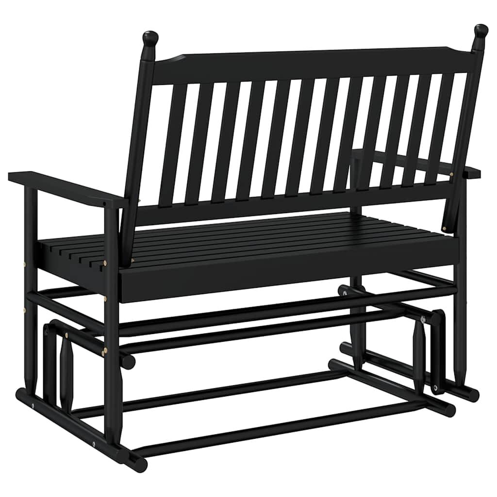 vidaXL Schommelbank Zwart 118x70x104,5 cm Massief Populierenhout
