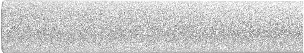 Glitterfilm - B 35 CM - Tykkelse 110 My - Sølv - 2 M