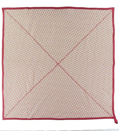 Katvig T?ppe - 100x100 - Rød m. ?bler