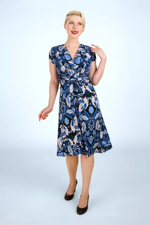Vintage Chic for Topvintage Suki knotted paisley swing jurk in multi