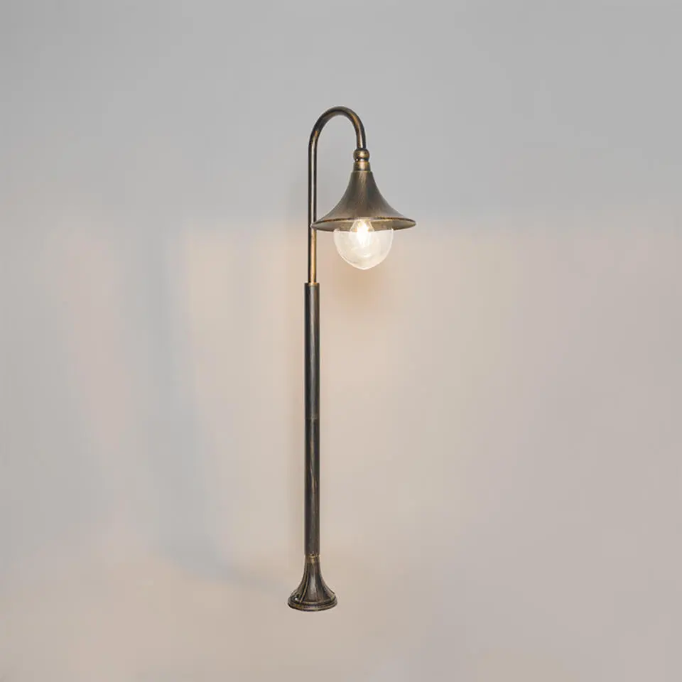 Qazqa staande buitenlampen daphne goudkleurig e27
