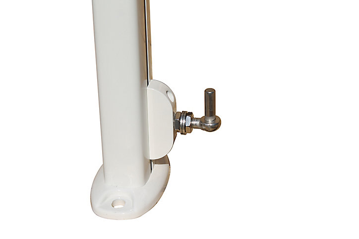 Portillon en verre pour barrière de piscine en aluminium blanc