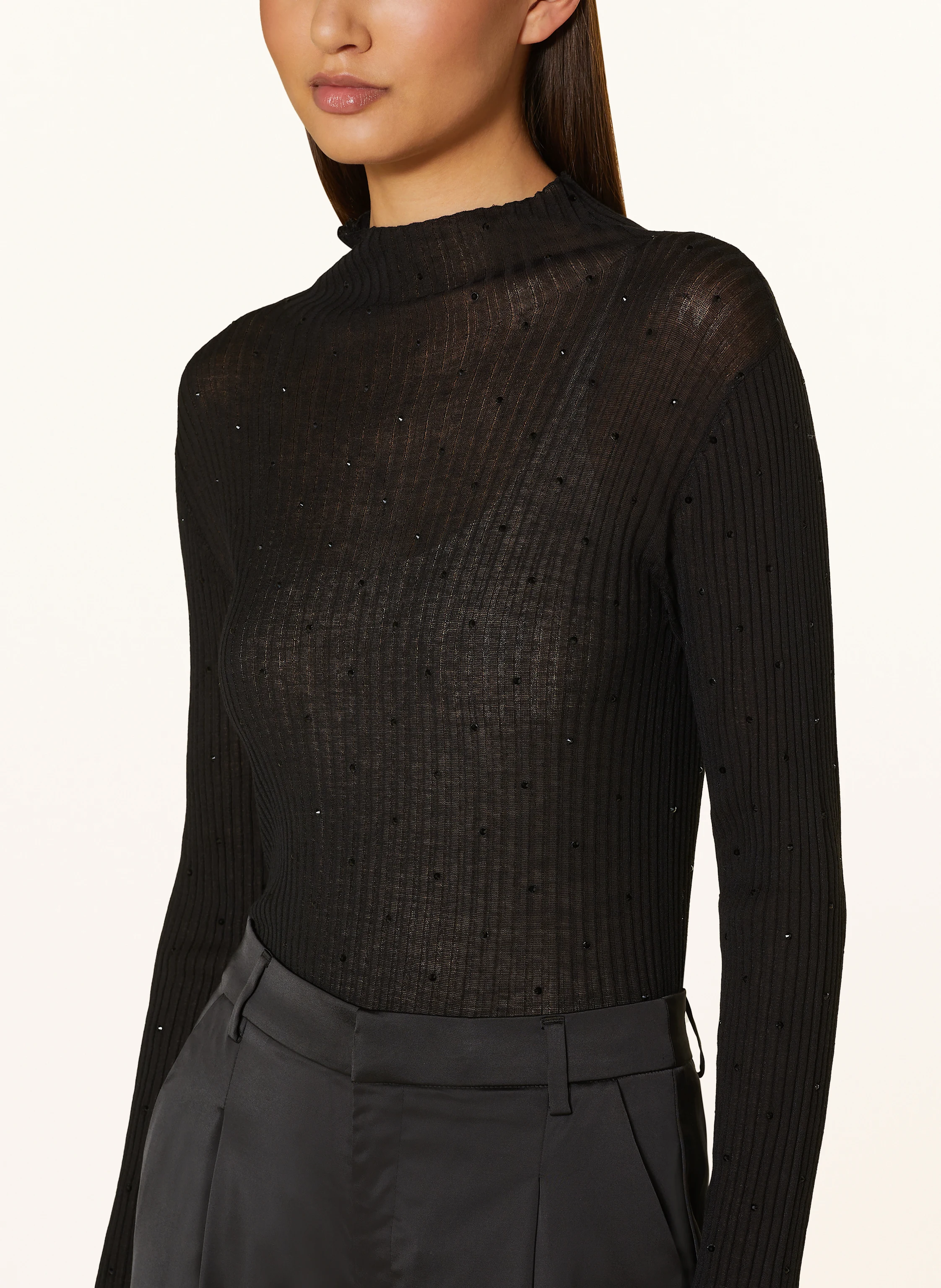 LIU JO Pullover mit Schmucksteinen