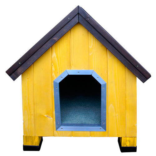 Casinha de cachorro de madeira amarela alpina TK-Pet
