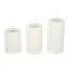 Kubbelys med flamme som flakker LED 3 deler 13/16/18 cm
