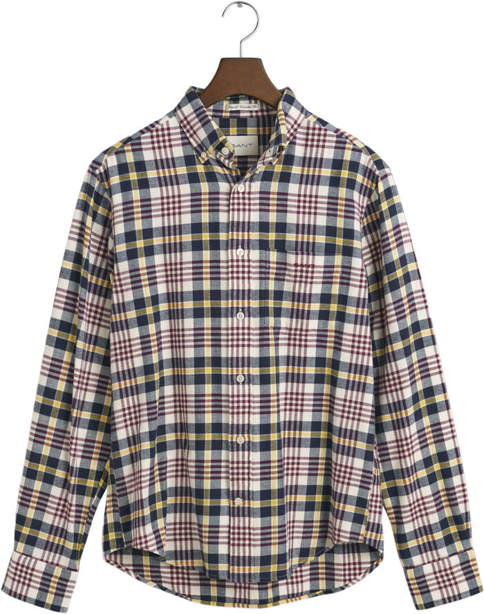 Gant REG FLANNEL PLAID SHIRT Cream
