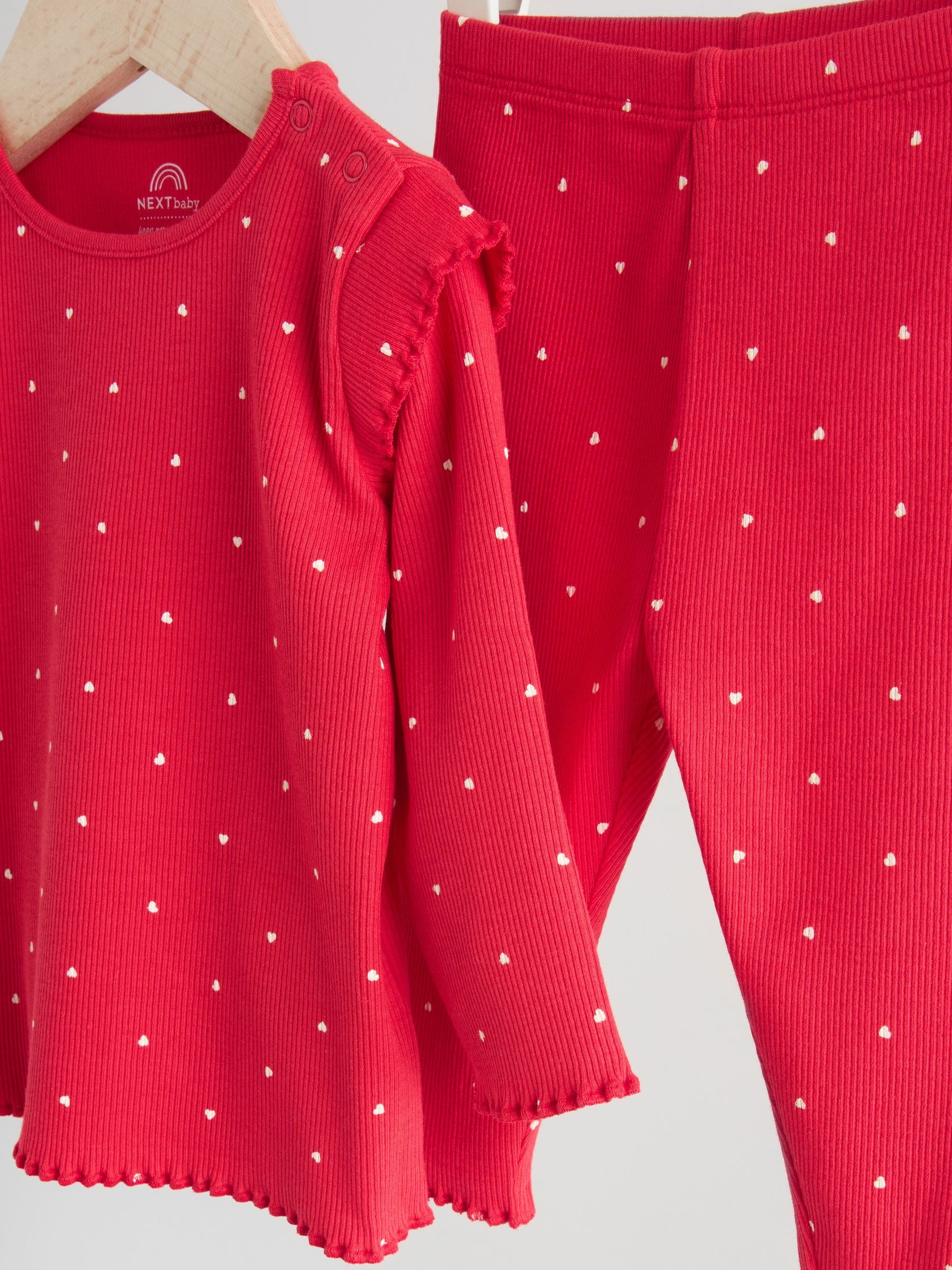 Rood - Top en Leggings 2 -delige Baby Set (0mnd-2jr)