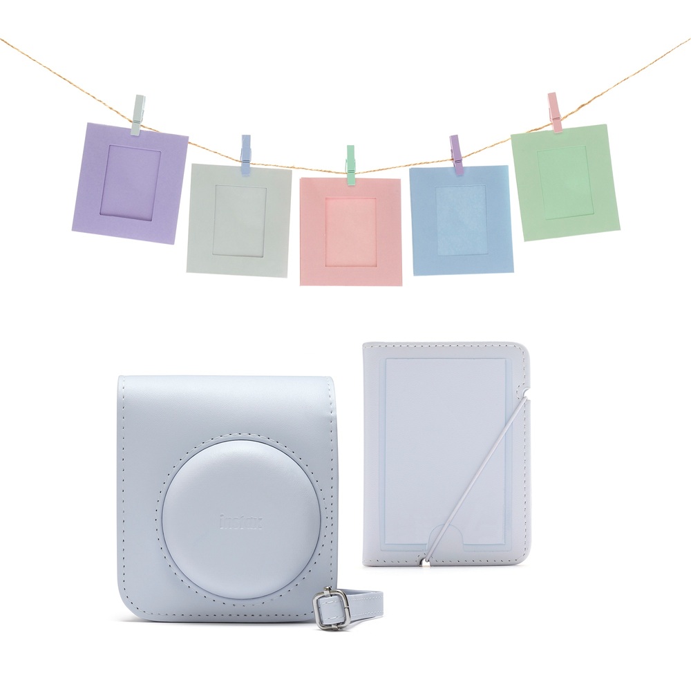 Fujifilm Instax Mini 12 Sofortbildkamera-Zubehörset, Tonweiß