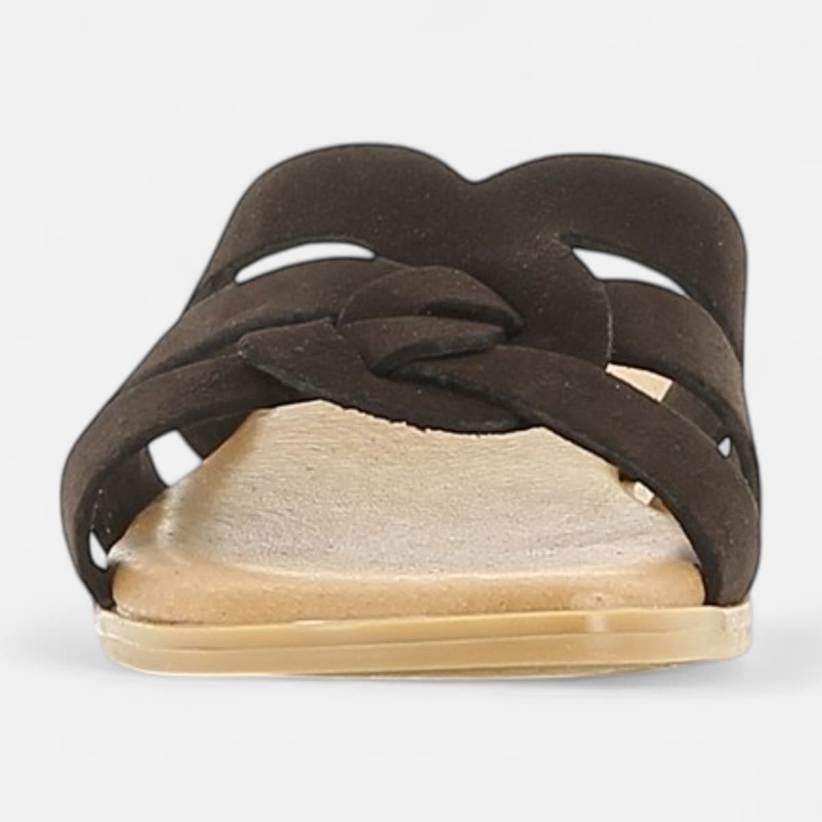 Mules Femme en cuir marron
