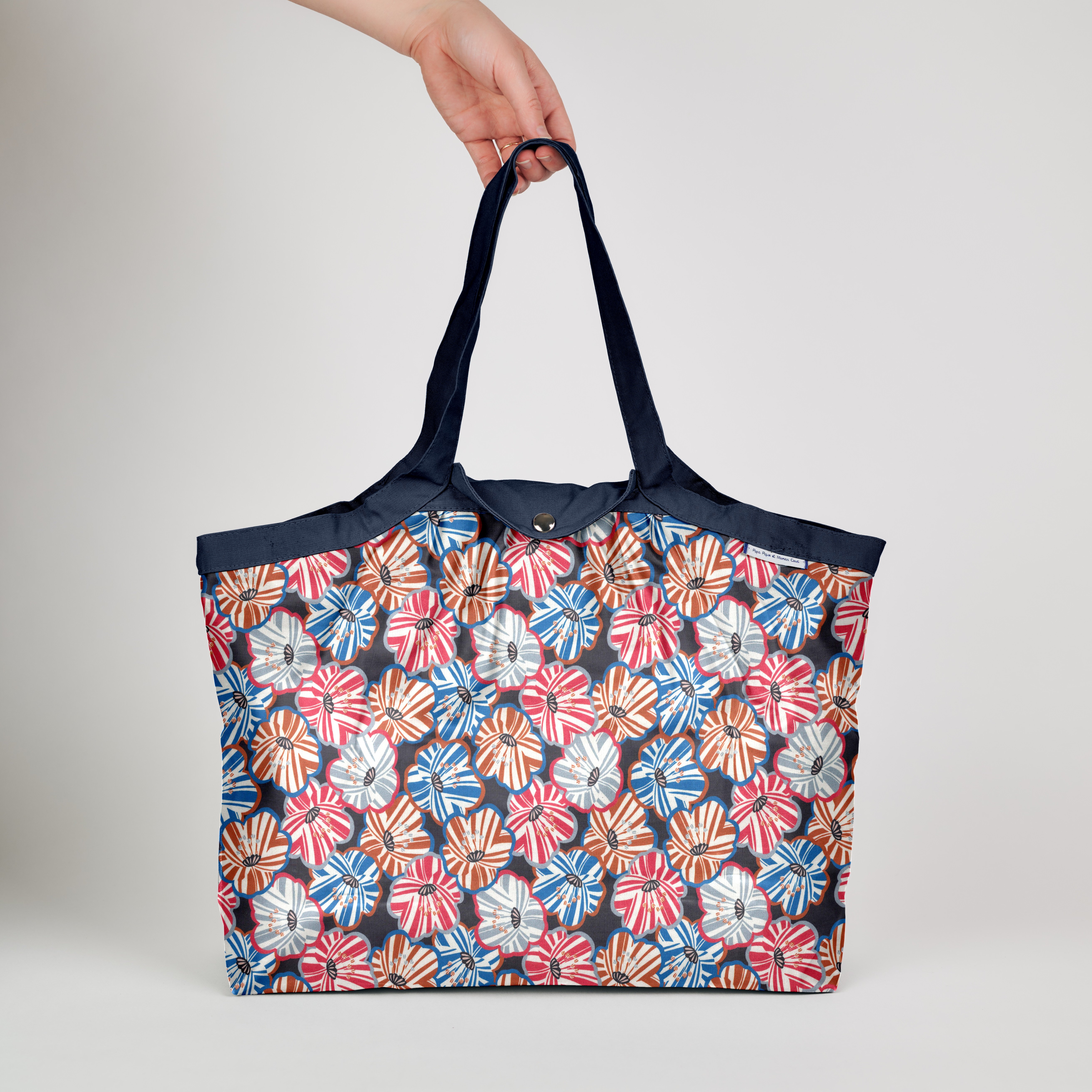 Sac Cabas Moyen Anémones Rayées