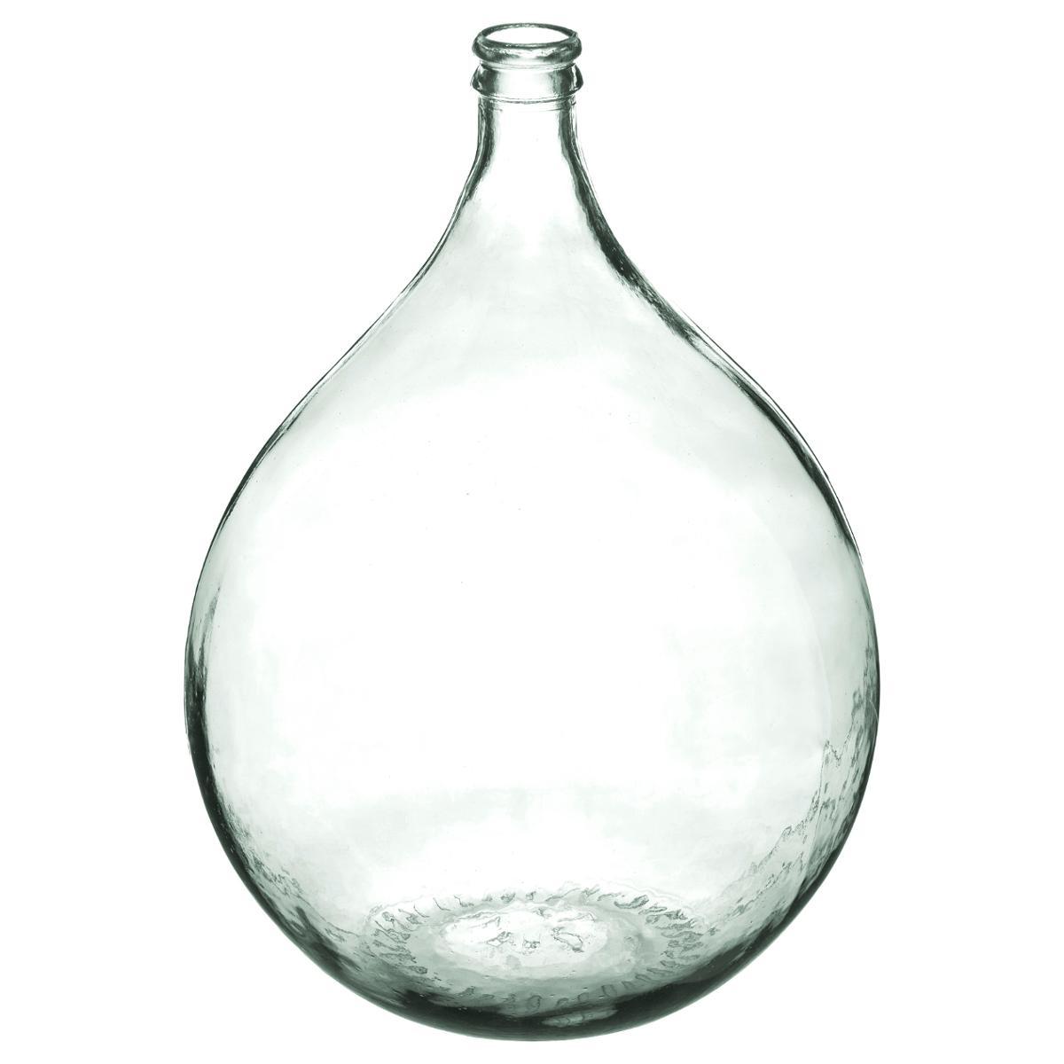 DAME JEANNE VERRE RECYCLE TRANSPARENT H.56CM