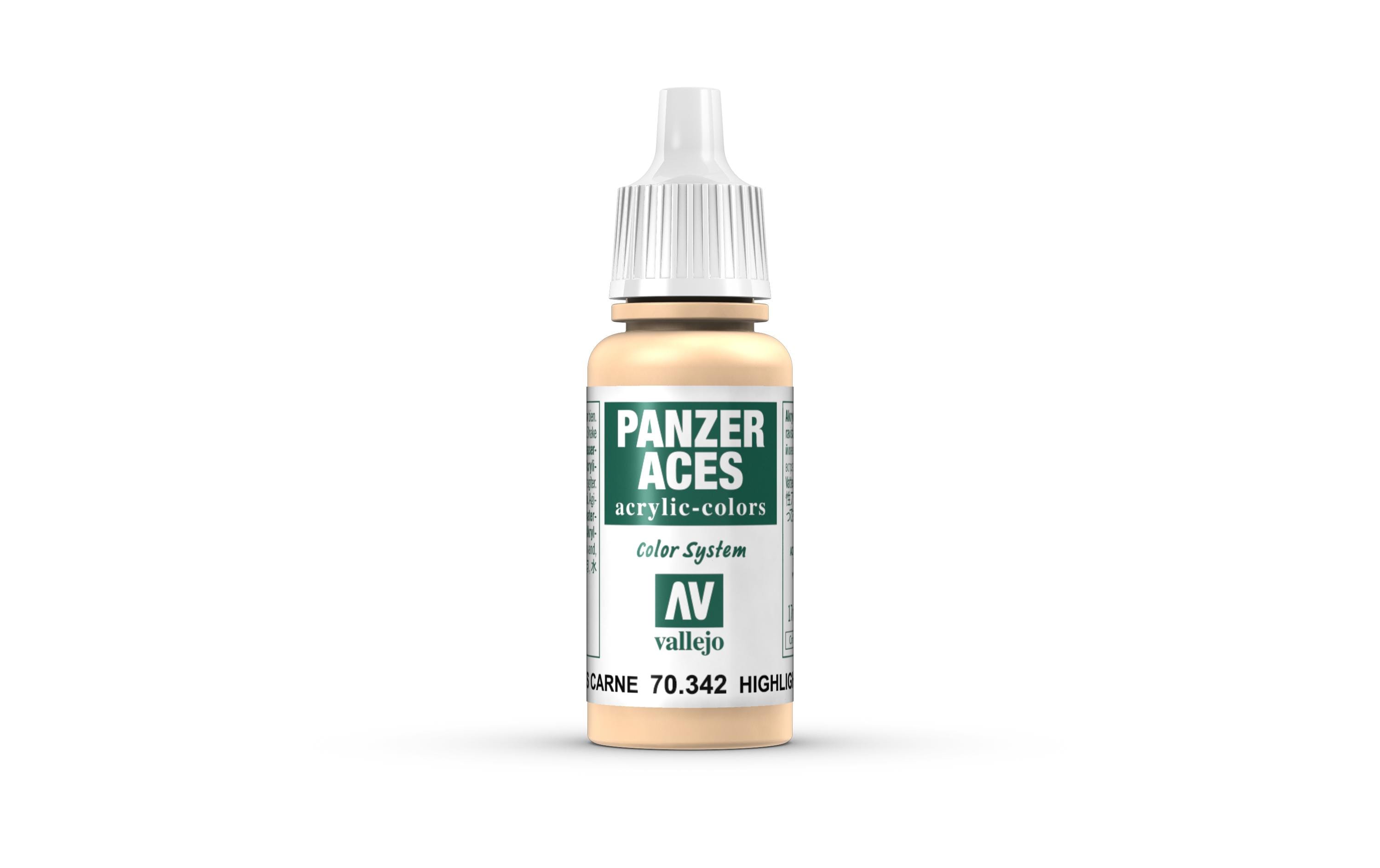 Acrylfarbe Panzer Aces Flesh Highlights 17 mlAcryl Modellbaufarbe – Fleisch-Highlights