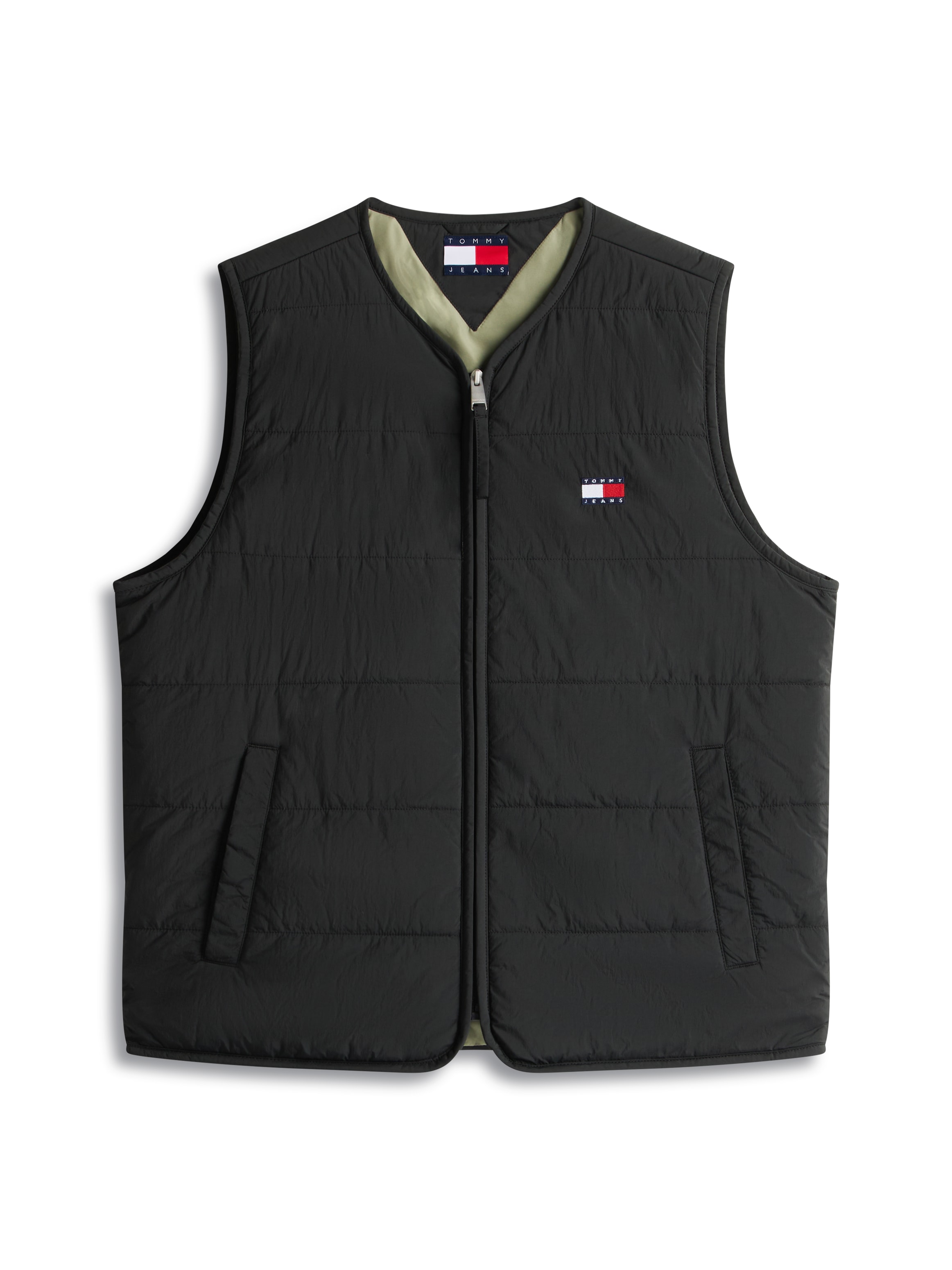 Tommy Jeans Steppweste »TJM HERITAGE FLAG QUILTED« Underliner Regular fit mit Rundhalsausschnitt