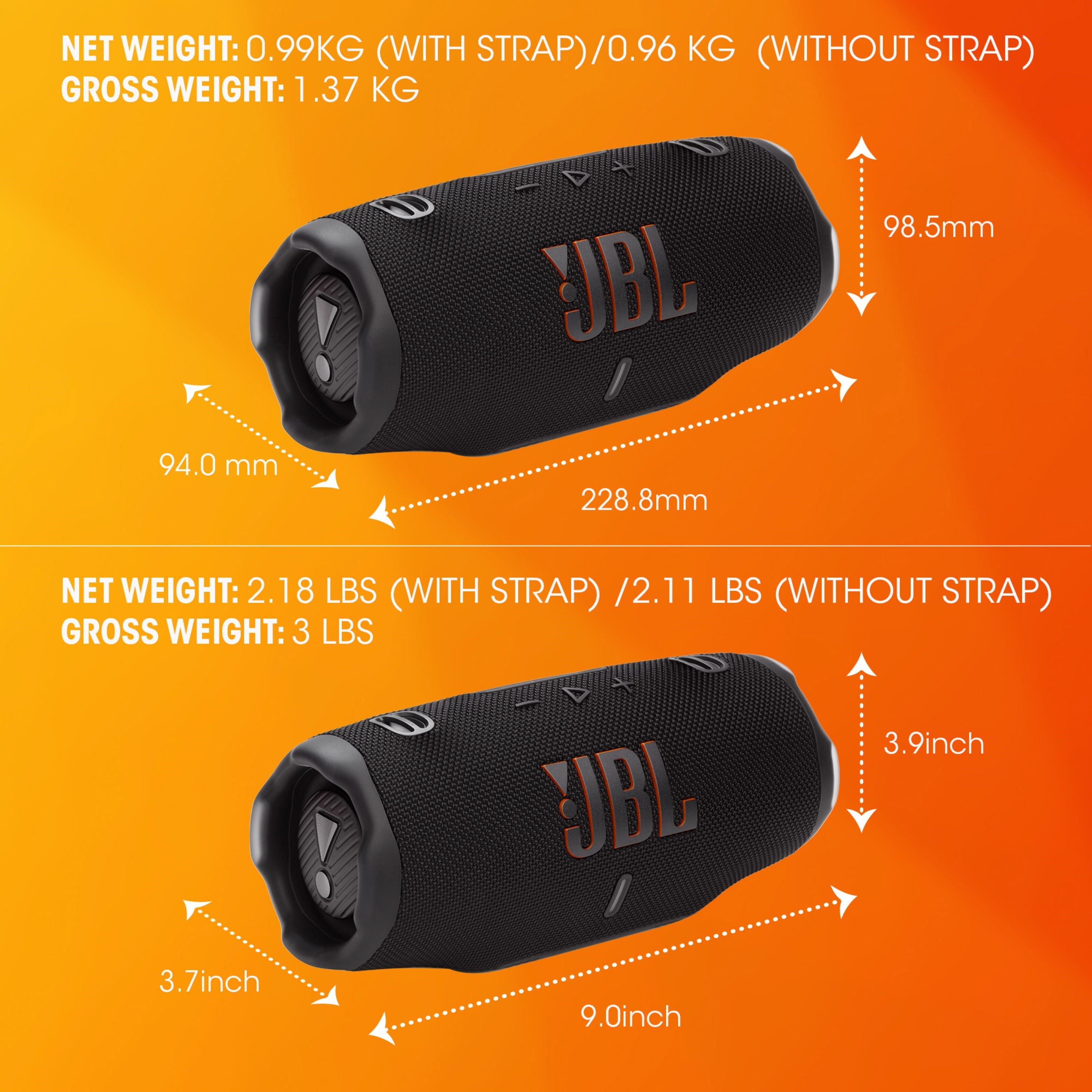 JBL Charge 6 Portabel høyttaler Svart