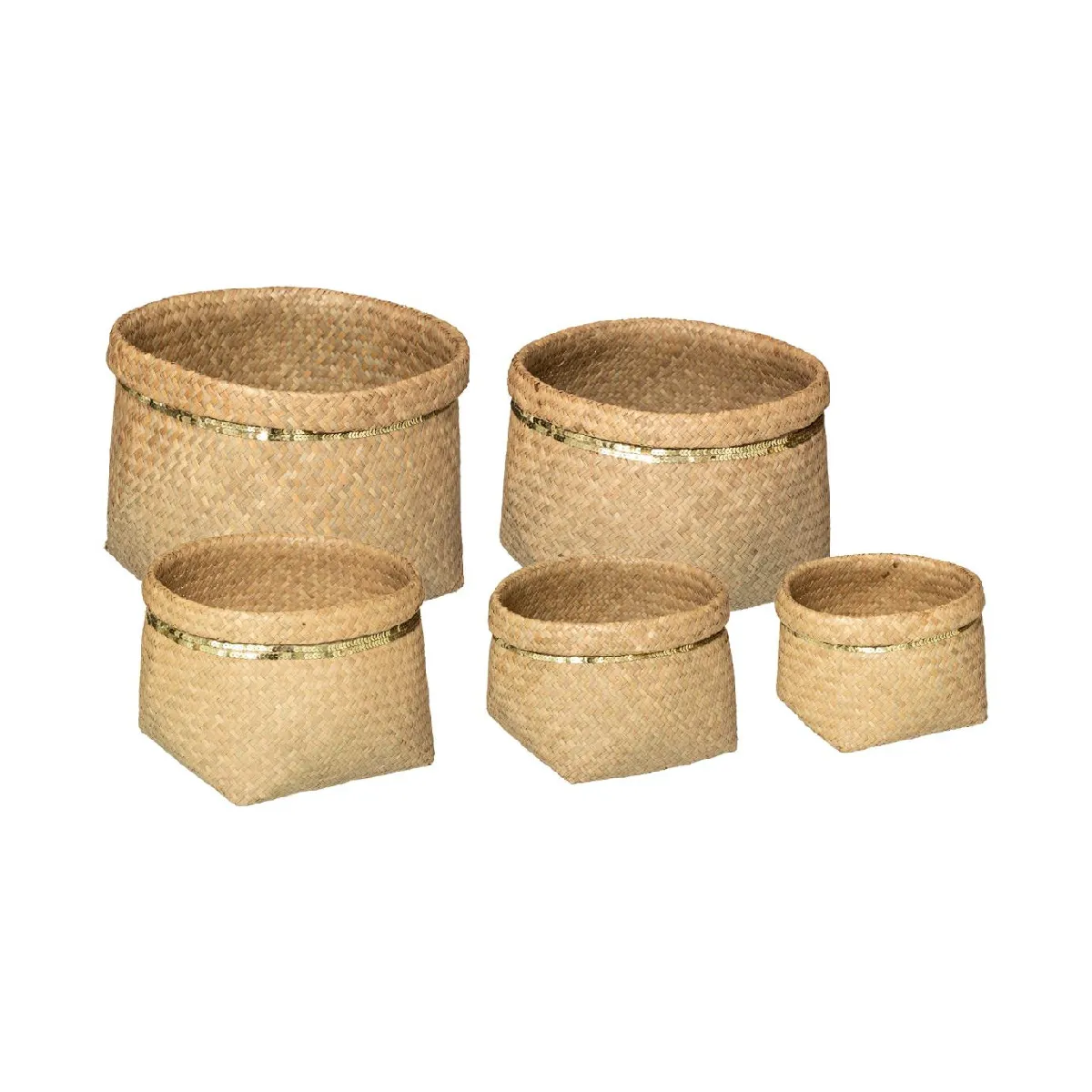 Atmosphera, Createur D'Interieur Panier Sequins Atmosphera - Beige