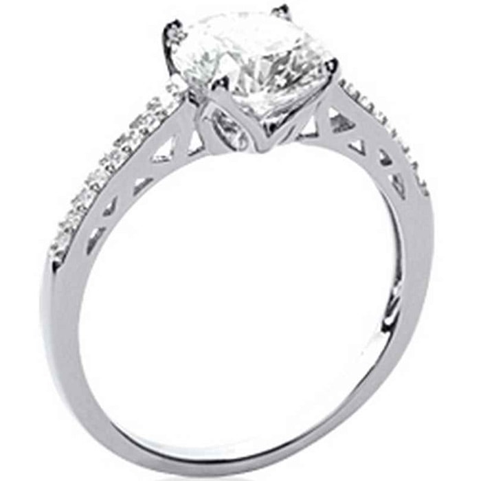 Bague - Argent 925/1000 rhodié & oxyde de zirconium
