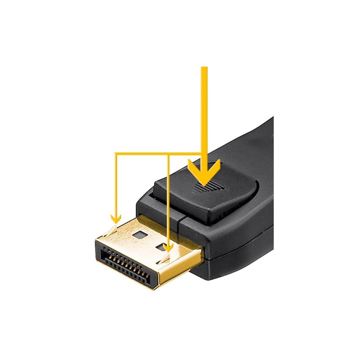 Goobay DisplayPort-kontaktkabel 1.2 VESA, gullbelagt