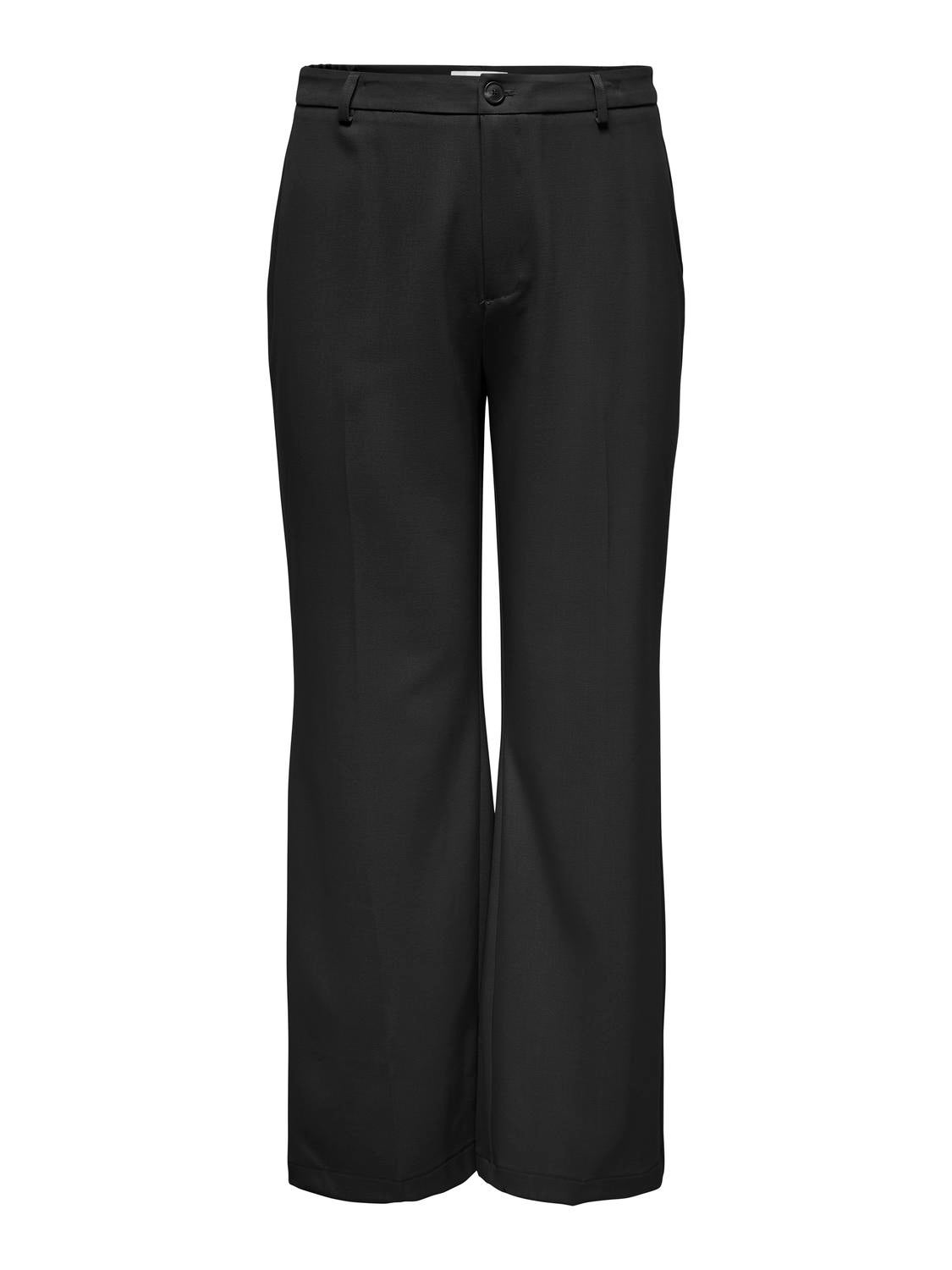 CARLIETTE Hohe Taille Gerade geschnitten Hose Black