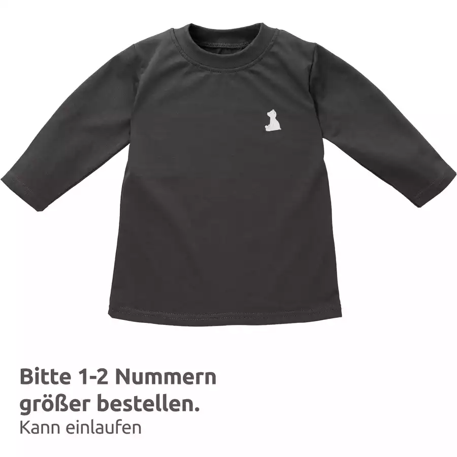 Baby Sweets Shirt Langarm Bruno, der Eisbär by Maria König dunkelgrau