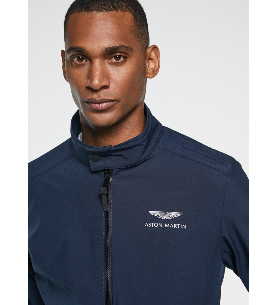Jaqueta Hackett Amr Hyper Moto Azul Marinho