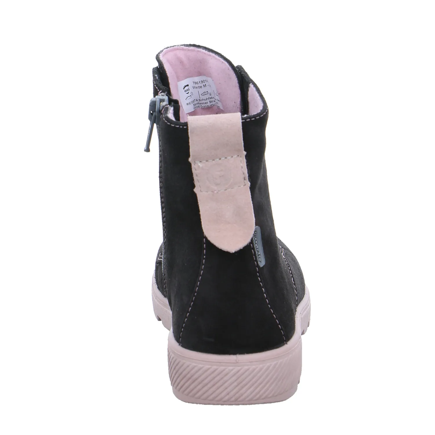 RICOSTA Mädchen-Winter-Bottine Grau Leder  Schaftstiefel