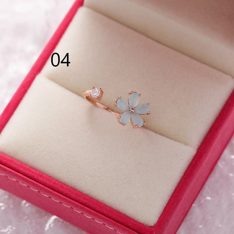 Kayochs - Open ring met strass (verschillende ontwerpen)