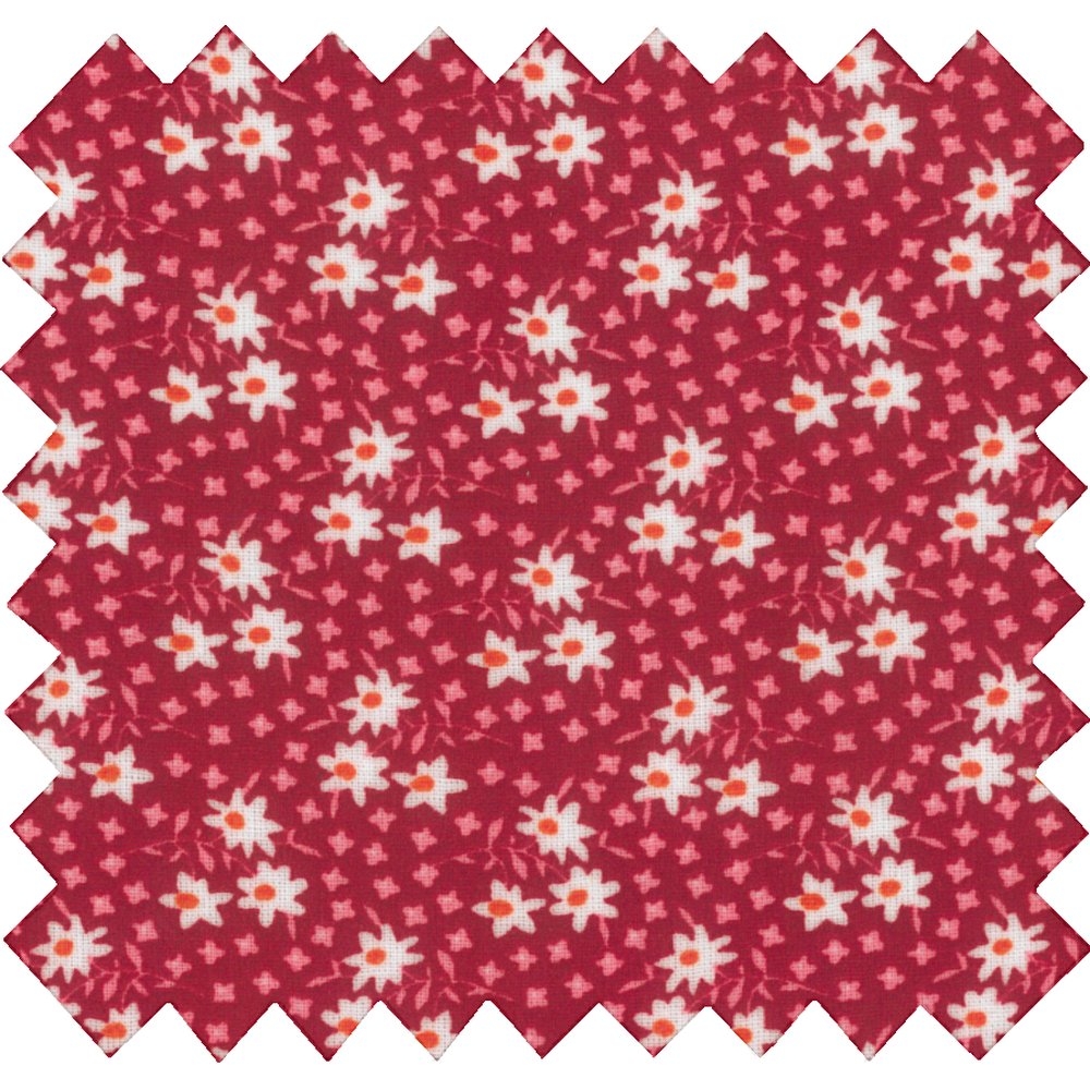 Tissu Enduit Au Mètre Cosmo Rouge Ex1009