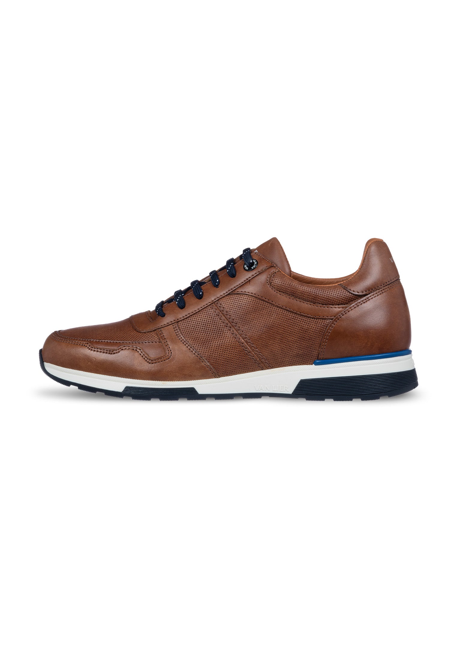 Licht cognac gladleren Positano sneaker