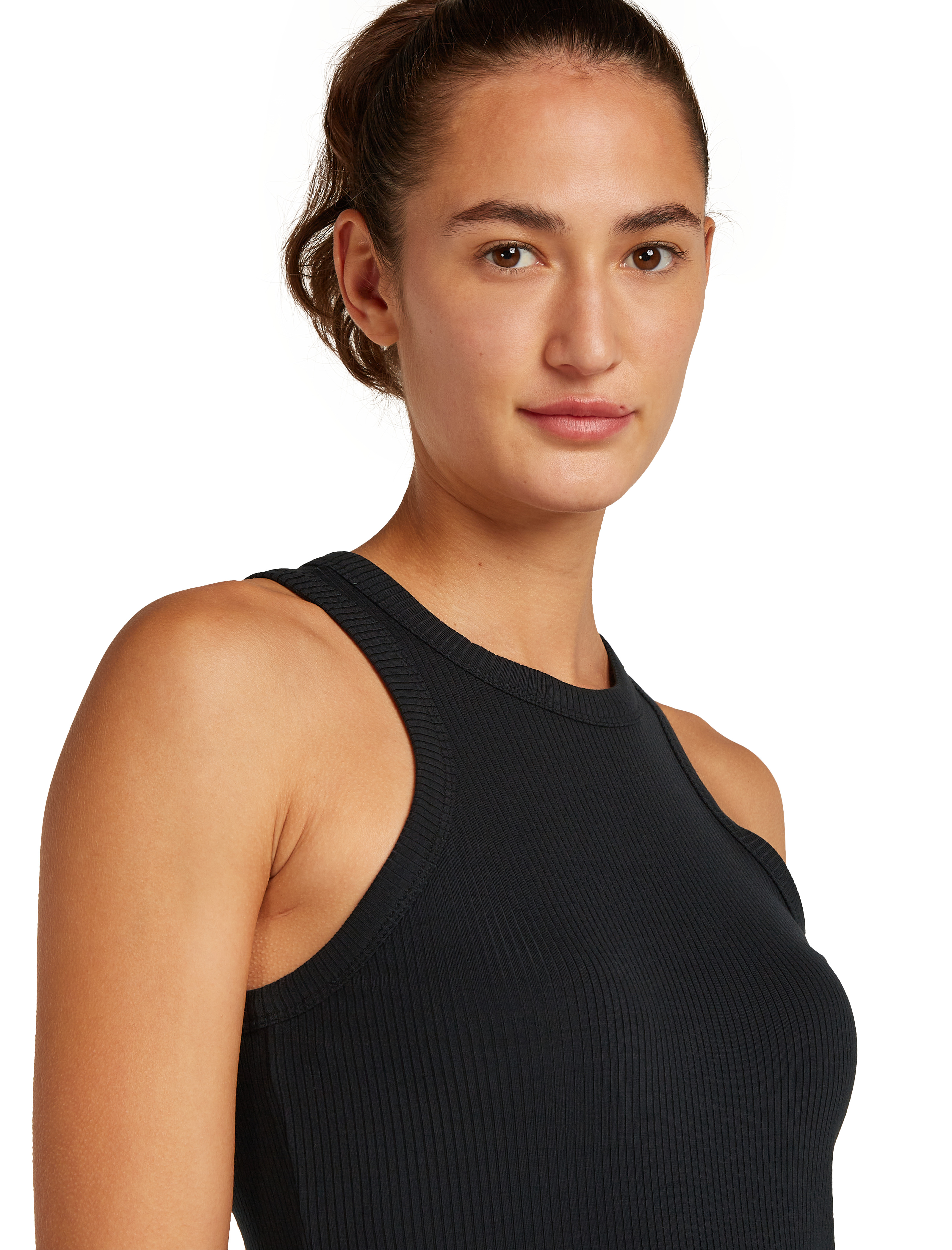 W Merino Blend Rib Lotus Tank