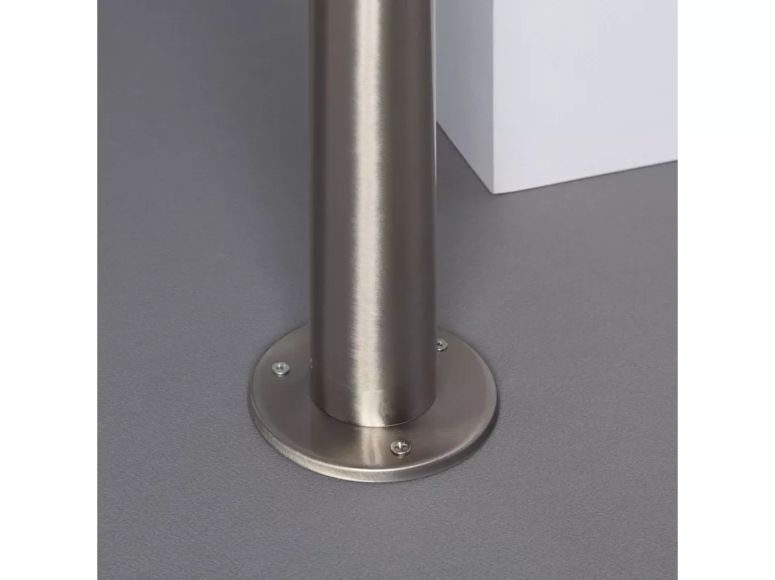 Balise LED Solaire Extérieure Helios Inox 6W en Saillie sur Pied 45cm avec Détecteur de Mouvement Helios Inox 3000K Blanc chaud