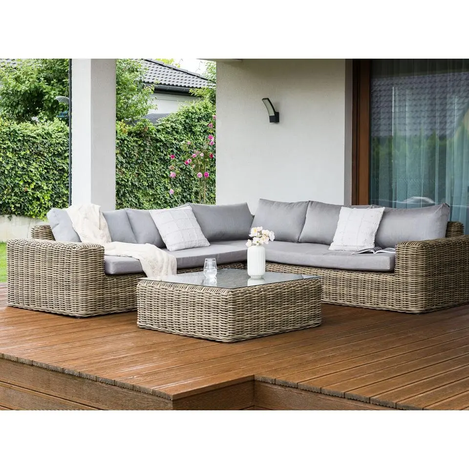 PALERMO - Loungeset - Lichtbruin - PE rotan