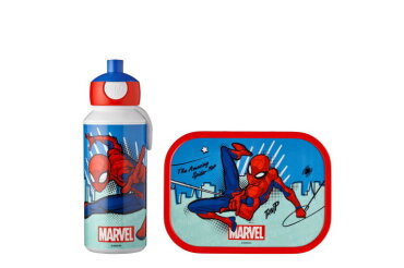 Lunchset Campus (pop-up drinkfles en lunchbox) - Spiderman