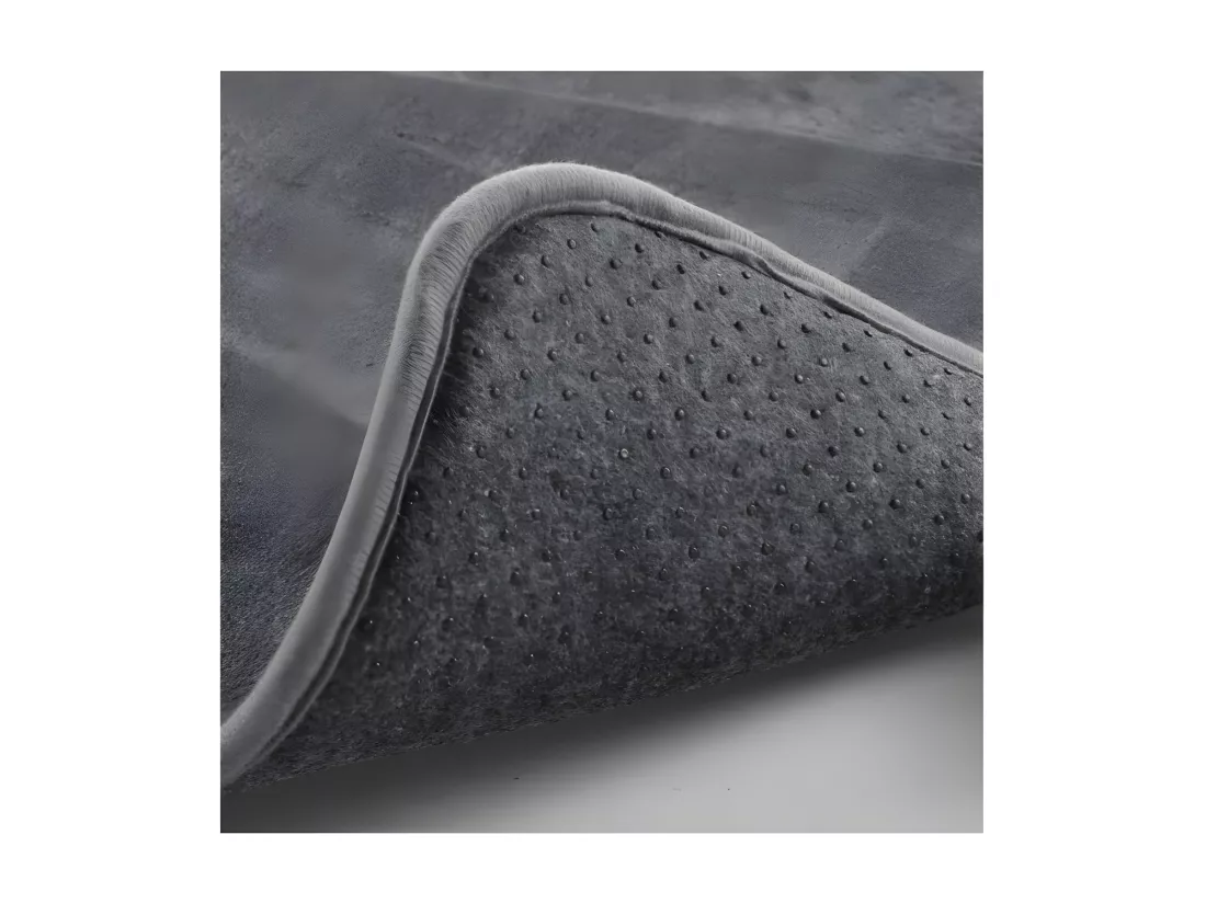 Tapis de Bain 45 x 75 cm Bain Anthracite - Microfibre Relief