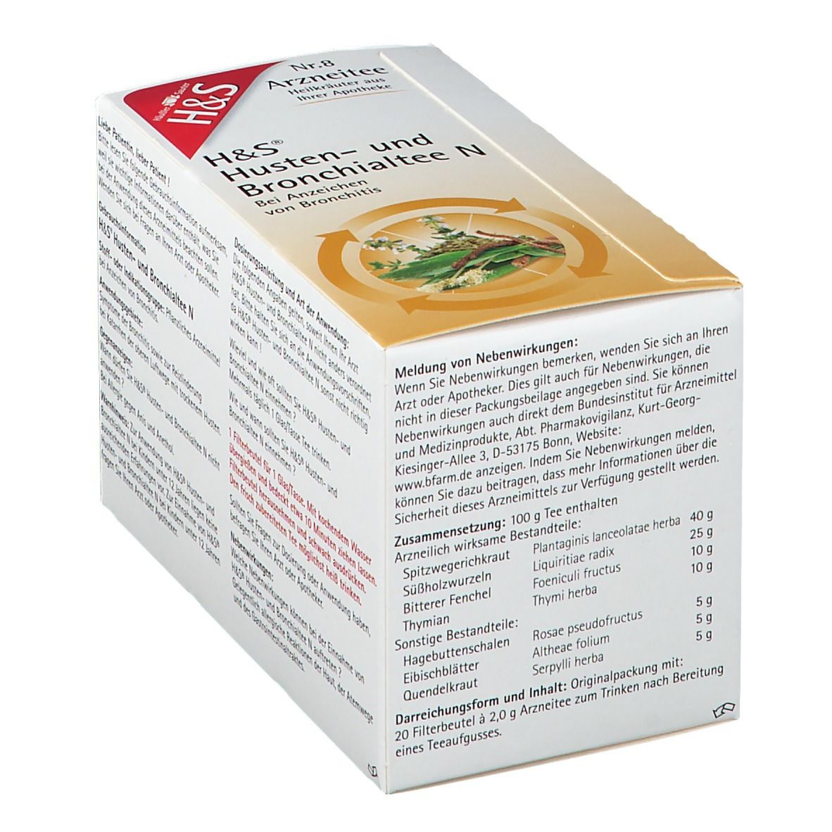 H&S Husten- und Bronchialtee N Nr. 8