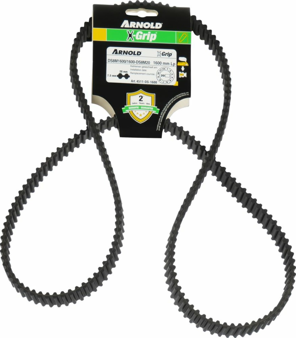 Courroie dentée trapézoïdale x-grip de type 20ds8m1600