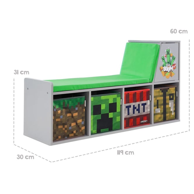 Minecraft - Sitzbank mit Regalen