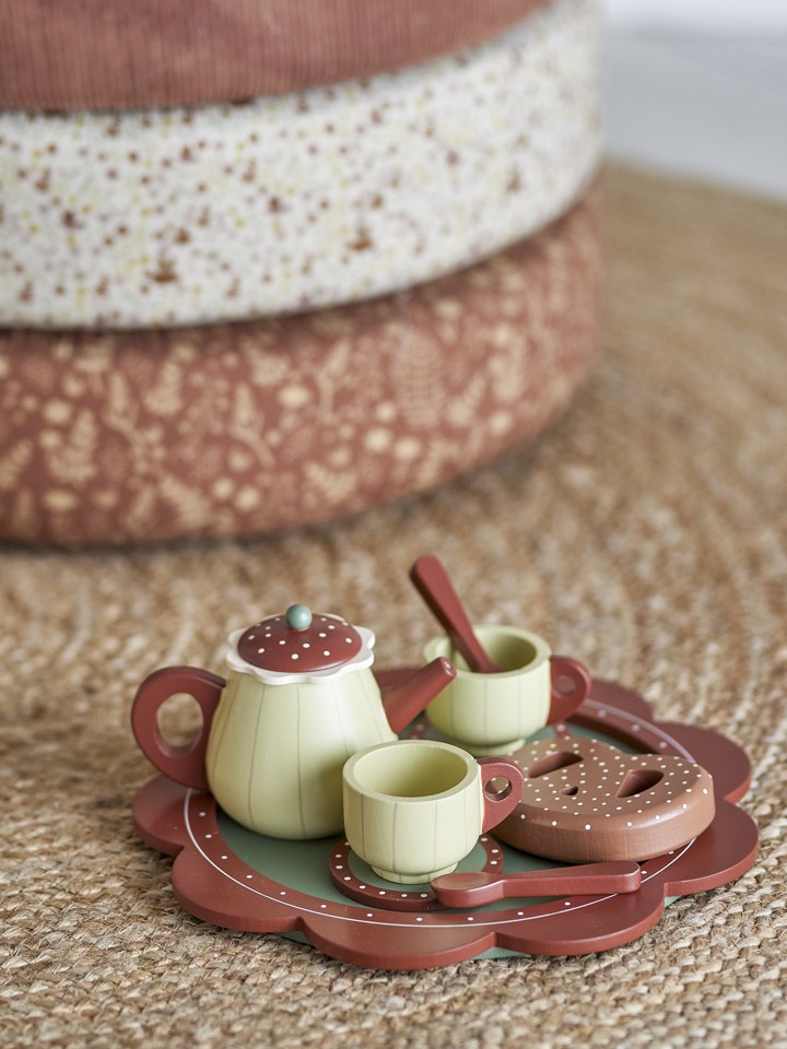 Bloomingville MINI - Bette Legetøj, Køkkensæt, Brun, FSC®100%, MDF - (82058447)