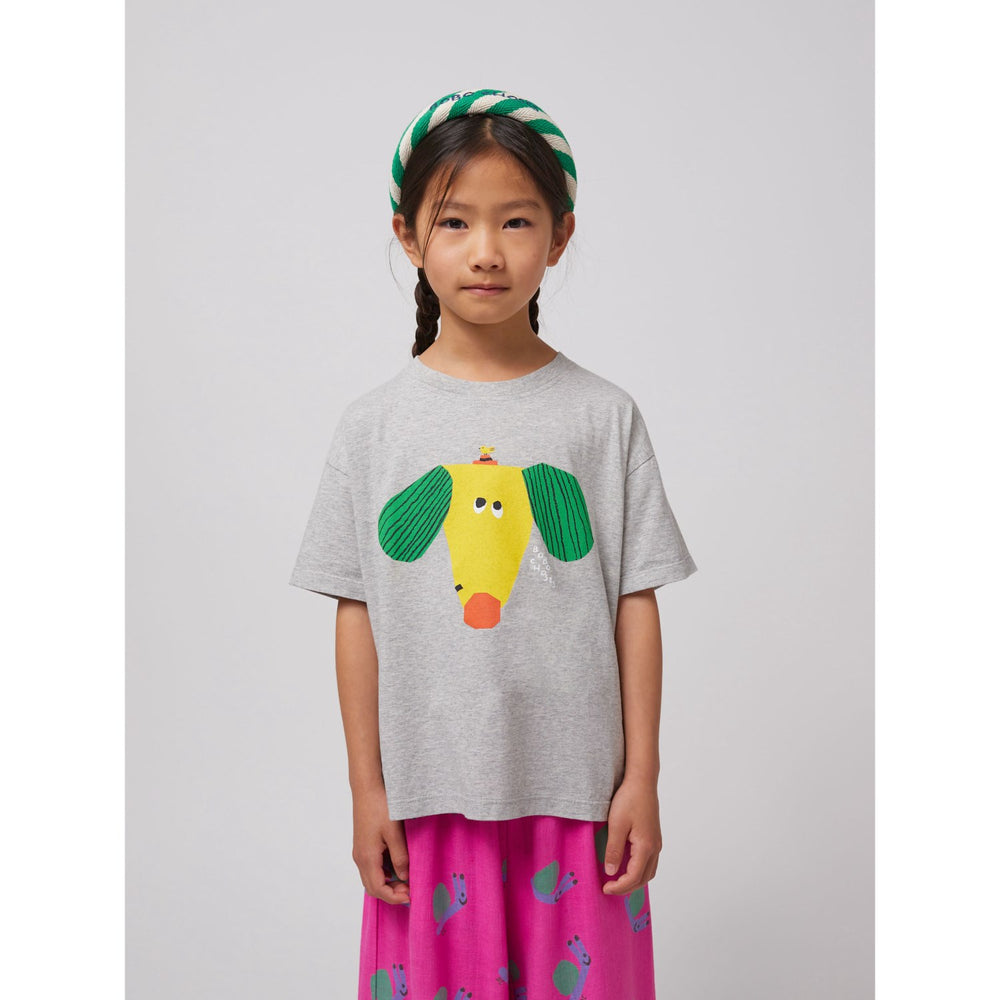 Køb Bobo Choses Heather Grey Happy Dog T-Shirt