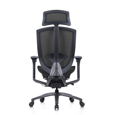 Fauteuil de bureau ASTON - accoudoirs réglables - appui-tête - noir