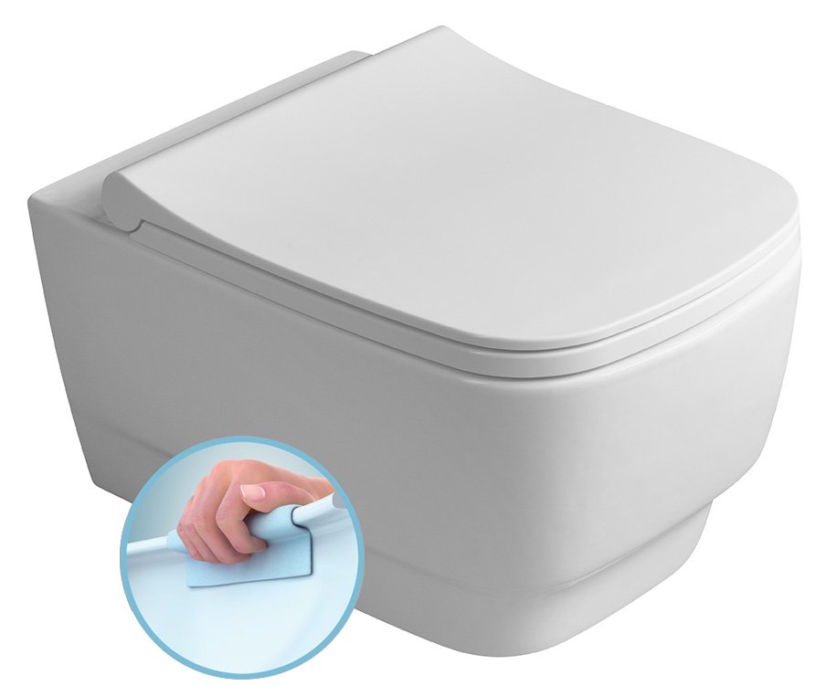 Sapho Bello randloos toilet wit 35x53cm