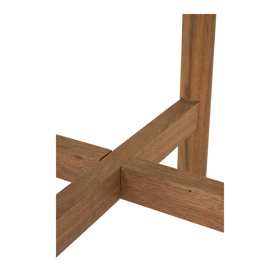 Sidetable Acacia Naturel/Wit - 37x37x46cm - Terracina