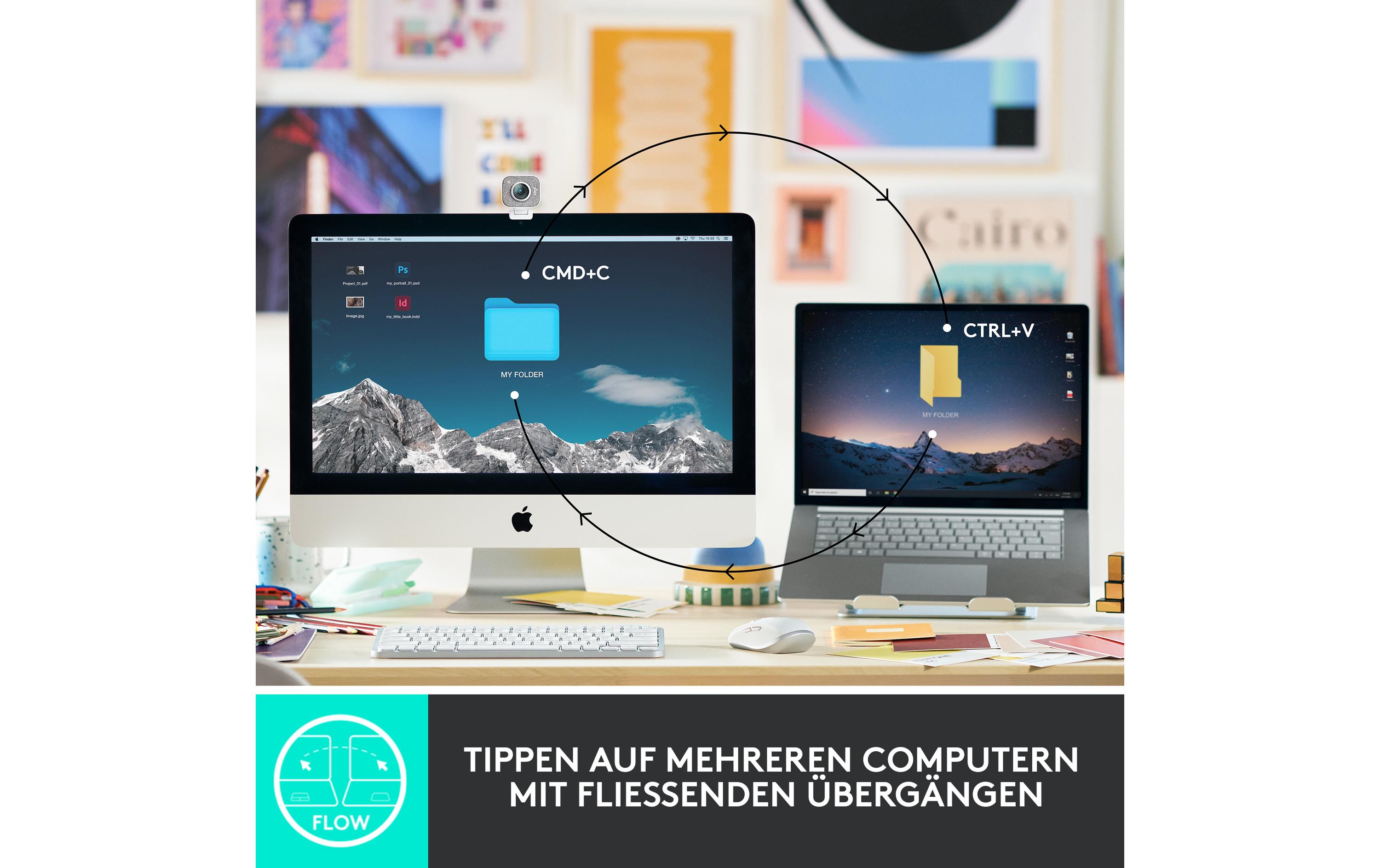 Tastatur MX Keys Mini for Business<br>Minimalistische kabellose Tastatur mit Tastenbeleuchtung und Logi Bolt Empfänger