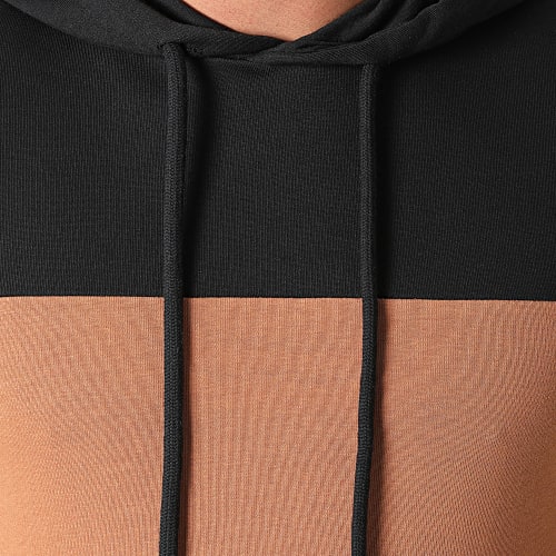 Sweat Capuche Tricolore 1952 Noir Blanc Camel