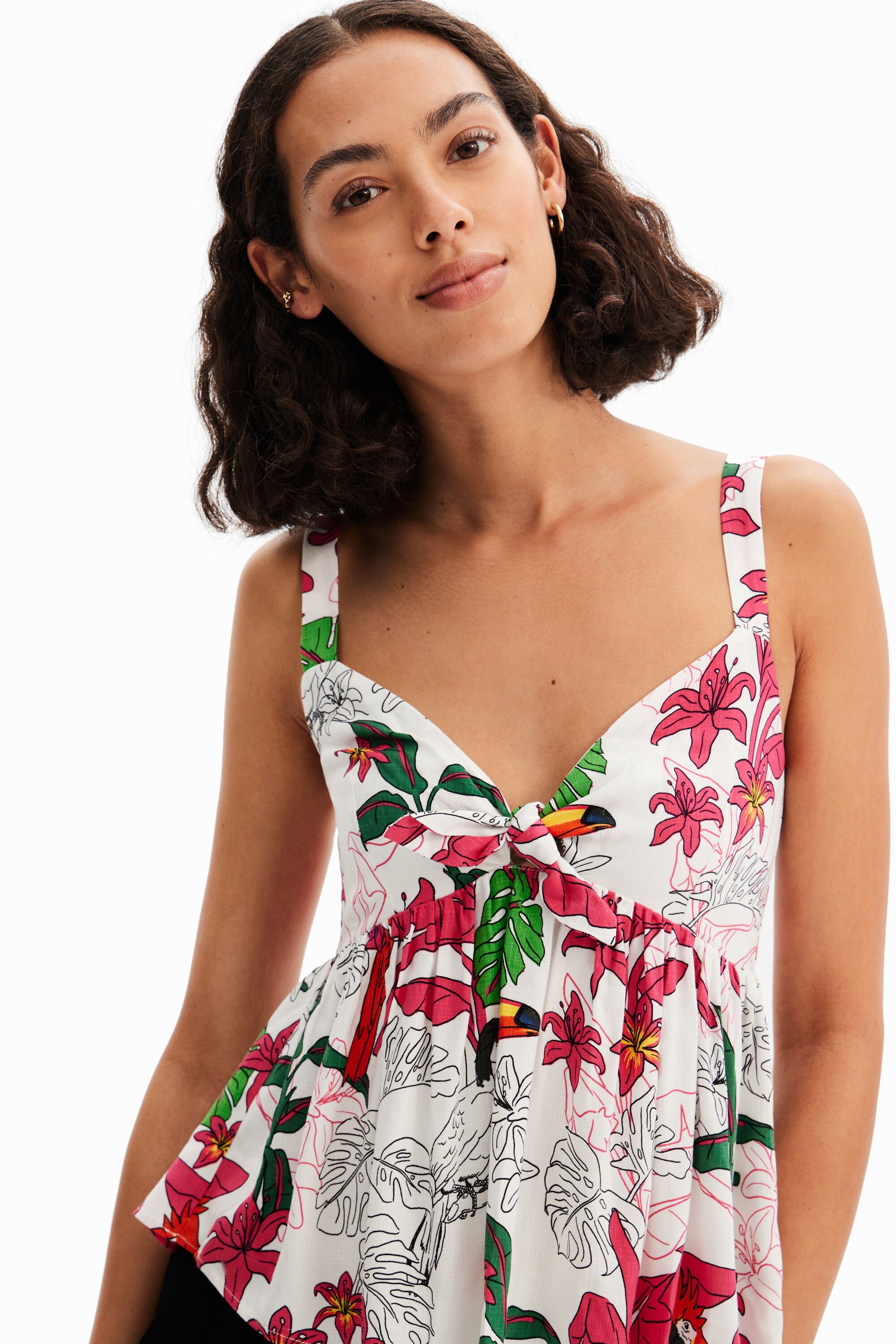 Haut bretelles tropical