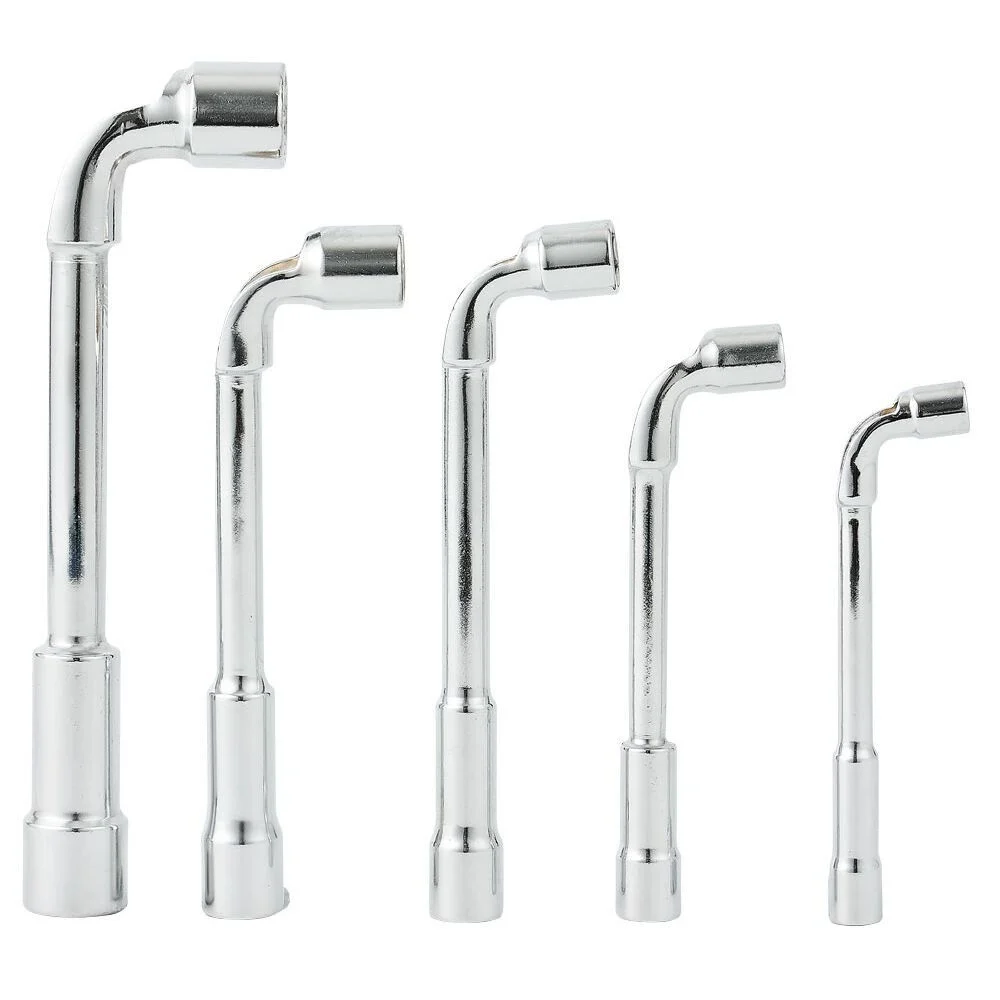 Lot de 5 clés à pipe Ø8/10/12/13/17mm métal gris
