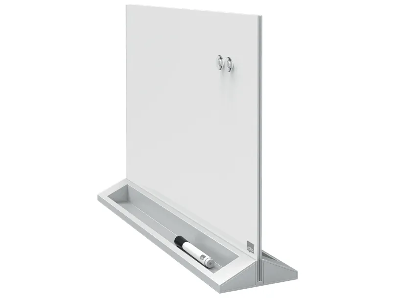 Nobo magnetisk skrivebords whiteboard med glasoverflade 585x447 mm Brilliant hvid