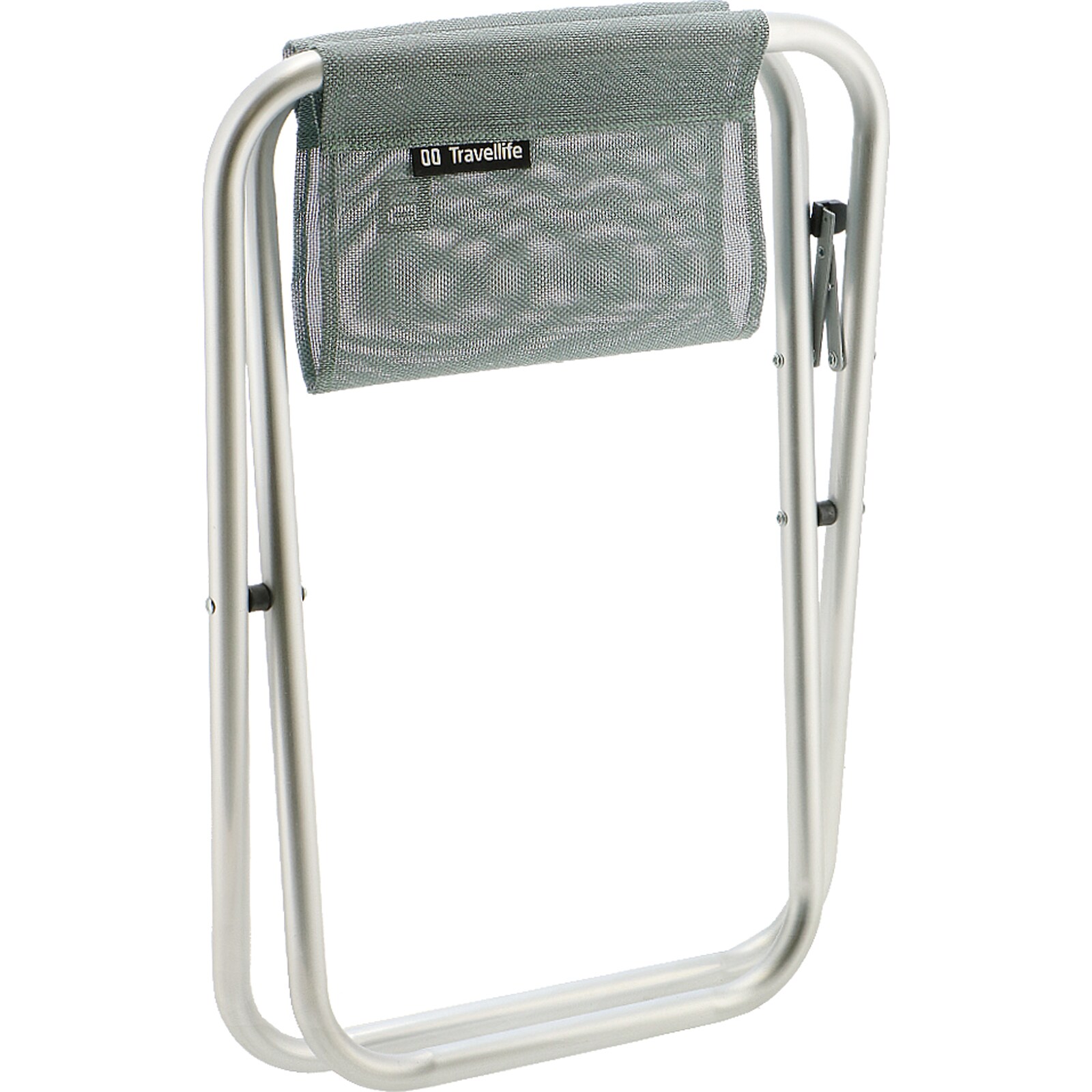TRAVELLIFE Mini Falthocker Como Campinghocker Angel Hocker Faltbar Alu 100 kg Farbe: Blend grey