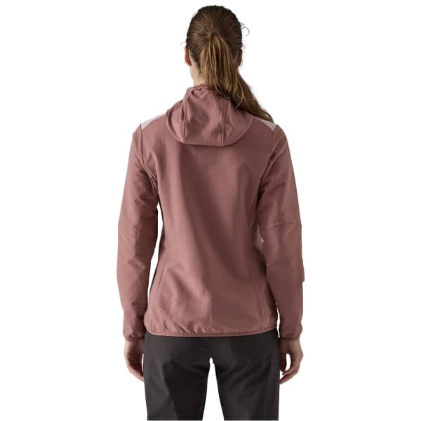 Veste polaire randonnée PATAGONIA W'S R2 CROSSSTRATA HOODY DULSE MAUVE