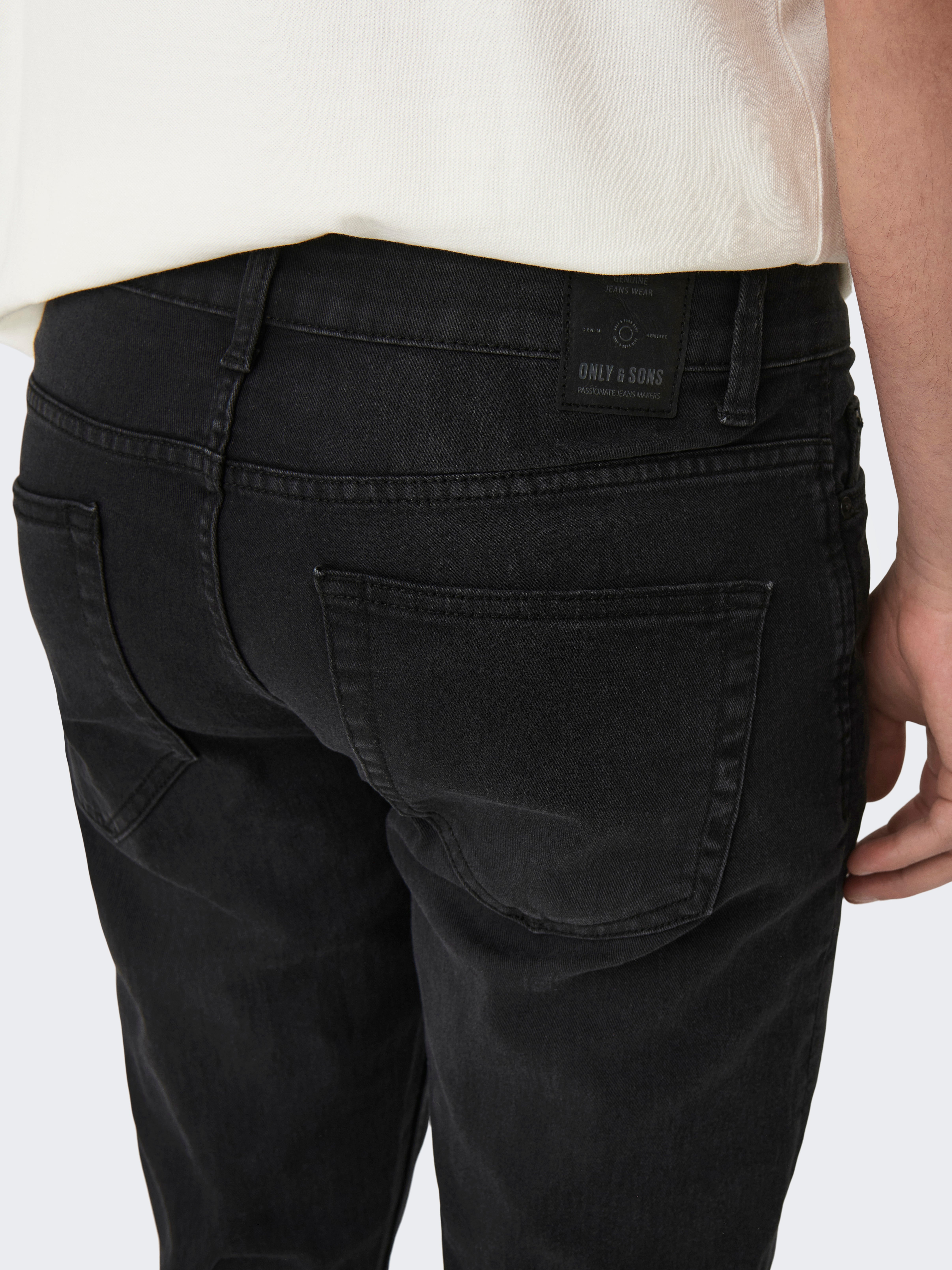 ONSLOOM Mittlere Taille Slim Fit Jeans Washed Black
