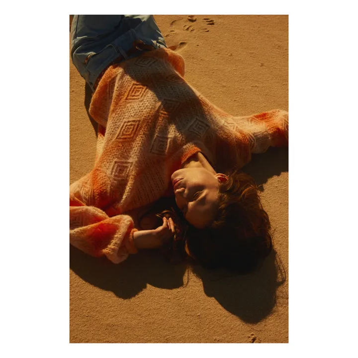 Alma Deia Pull Ajouré Mohair | Orange